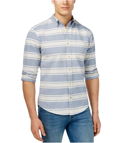Tommy Hilfiger Mens Port Striped Button Up Shirt fleetblue 3XL
