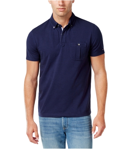 Tommy Hilfiger Mens Button-Down Rugby Polo Shirt 416 L