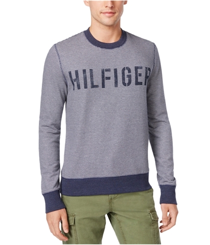 Tommy Hilfiger Mens Hampton Stripe Pullover Sweater navy S