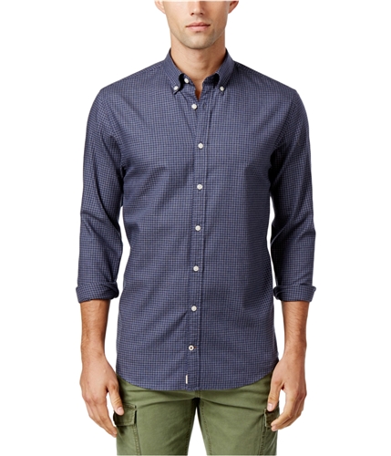Tommy Hilfiger Mens Mini-Windowpane Button Up Shirt 513 2XL