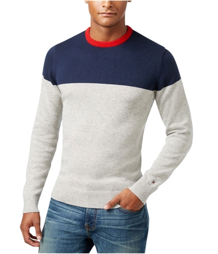 Tommy Hilfiger Mens Colorblocked Knit Sweater 416 L