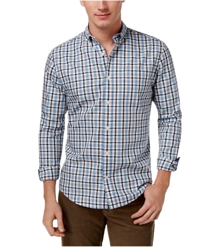 Tommy Hilfiger Mens Grid Button Up Shirt 459 M
