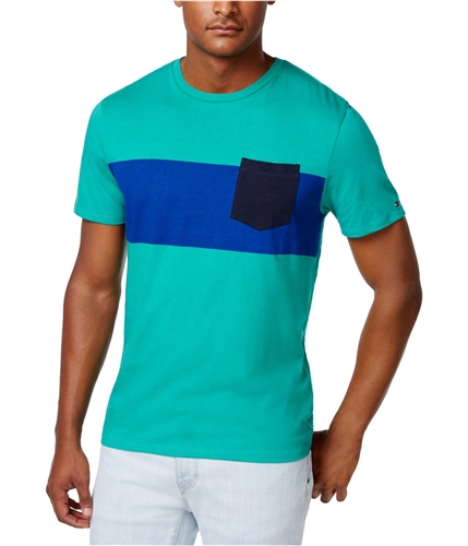Tommy Hilfiger Mens Colorblocked Pocket Basic T-Shirt 315 XL