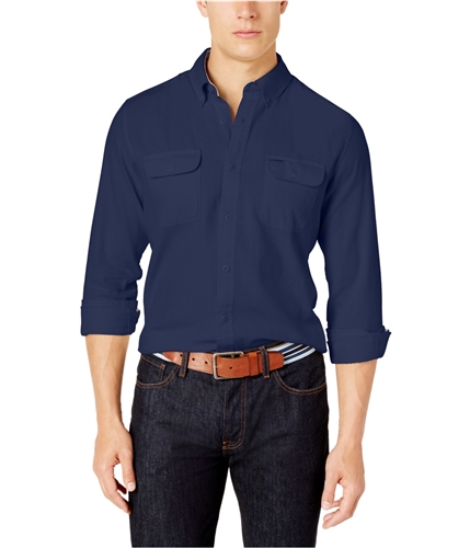Tommy Hilfiger Mens Ben Flannel Button Up Shirt 409 S