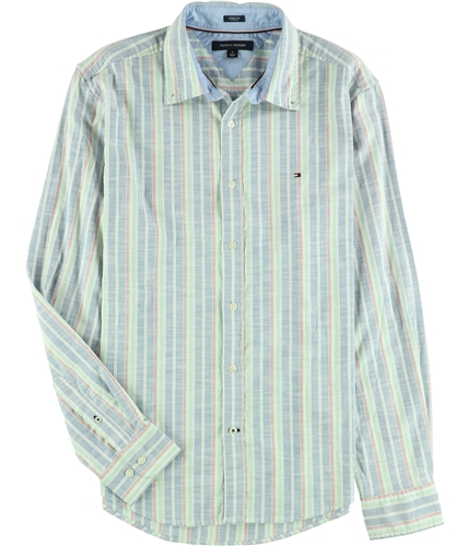 Tommy Hilfiger Mens Stretch Button Up Shirt pastel M