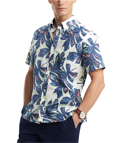 Tommy Hilfiger Mens Tropical Button Up Shirt 991 S