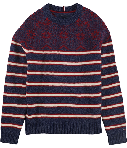 Tommy Hilfiger Mens Fair Isle Pullover Sweater navy M