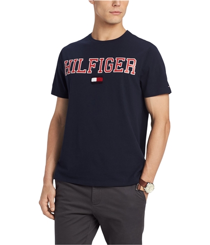 Tommy Hilfiger Mens Collegiate Logo Graphic T-Shirt 416 S