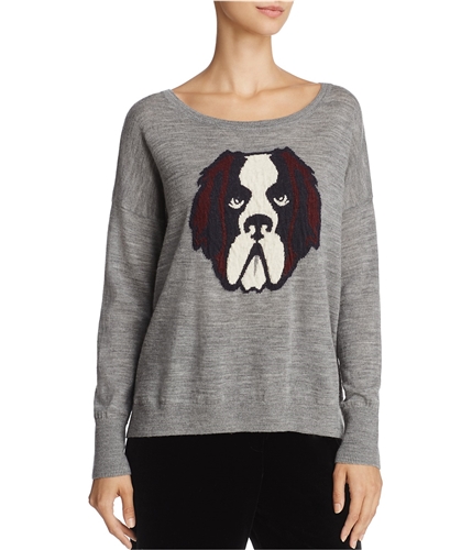 French Connection Womens Otis Dog Pullover Sweater grey S