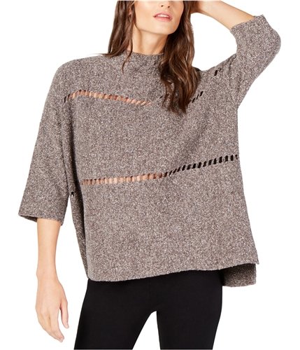 French Connection Womens Cutout Pullover Sweater gray XS