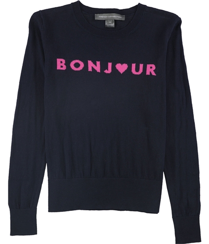 French Connection Womens Bonjour Knit Sweater blue XS