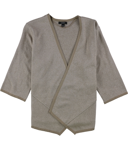 Alfani Womens Asymmetrical Cardigan Sweater beigekhaki S