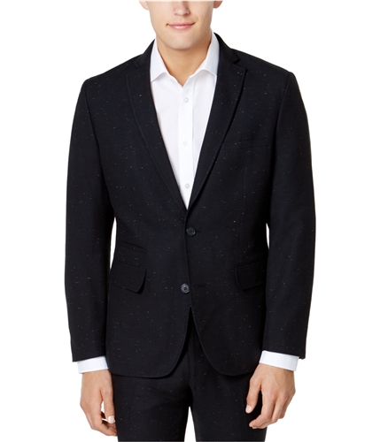I-N-C Mens Nepped Two Button Blazer Jacket deepblack S
