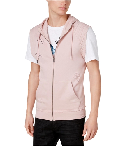 I-N-C Mens Deconstructed Sweater Vest deepblack XS