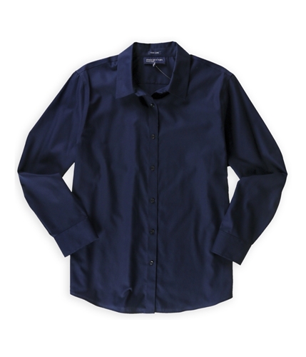 Jones New York Womens Easy Care Button Up Shirt admiralnavy XL