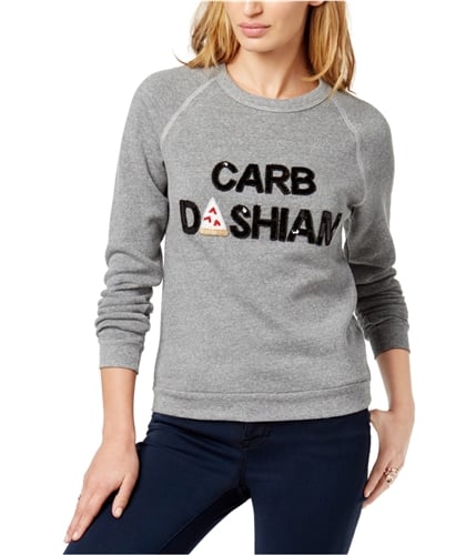 Bow & Drape Womens Carbdashian Sweatshirt htgrey S