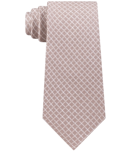 Michael Kors Mens Small Grid Self-tied Necktie medbeige One Size