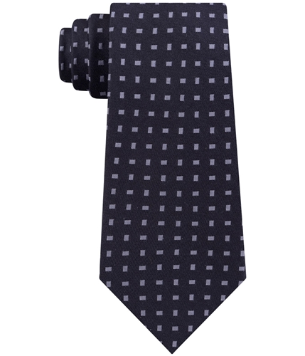 Michael Kors Mens Luxe Rectangular Self-tied Necktie black One Size