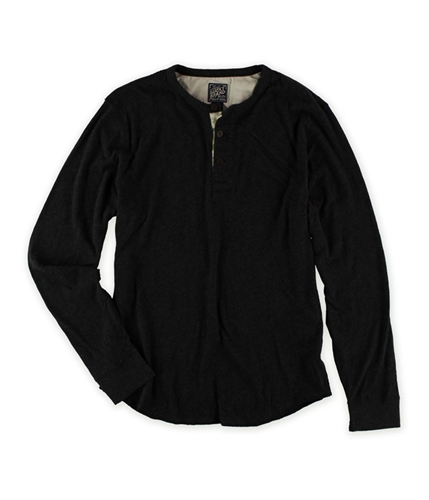 Lucky Brand Mens 3 Button Jersey Henley Shirt black XL