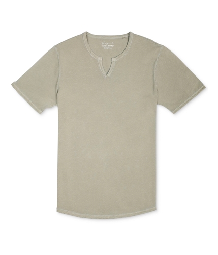 Lucky Brand Mens Slub Notch Neck Basic T-Shirt olive 2XL