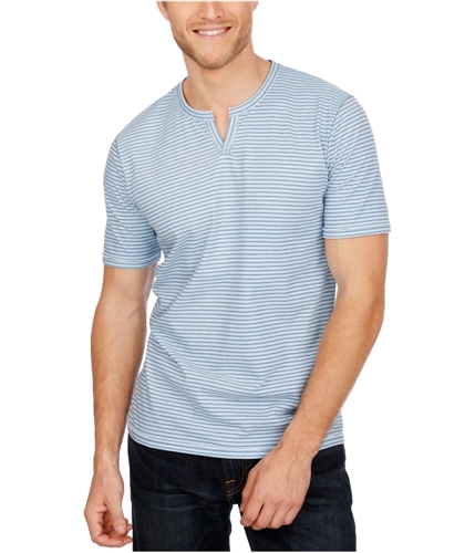 Lucky Brand Mens Notch-Neck Striped Graphic T-Shirt 430 2XL