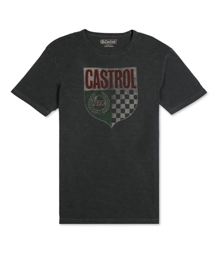 Lucky Brand Mens Castrol Shield Graphic T-Shirt blackmountain S