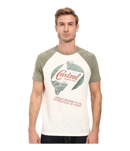 Lucky Brand Mens Castrol Grand Prix Motorcycle Graphic T-Shirt 960 S