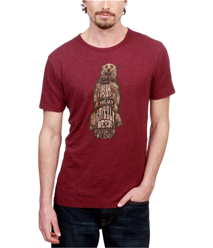 Lucky Brand Mens Grizzly Beer Graphic T-Shirt 9po M