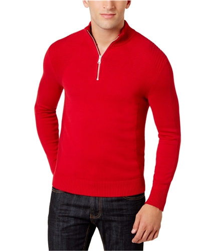 I-N-C Mens Quzrter Zip Pullover Sweater deepblack L