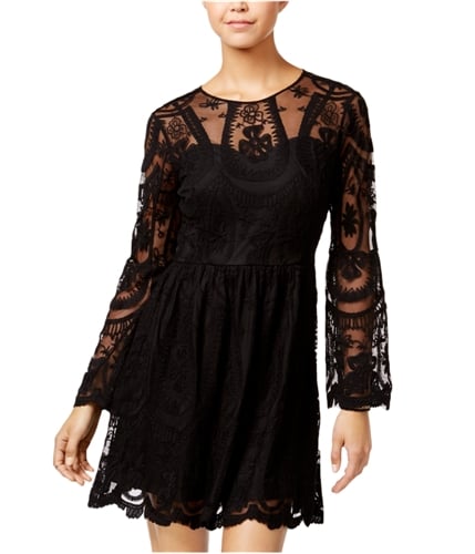 American Rag Womens Embroidered Fit & Flare Shift Dress classicblack 2XL
