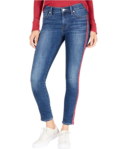 Lucky Brand Womens Varsity Stripe Skinny Fit Jeans blue 30x27
