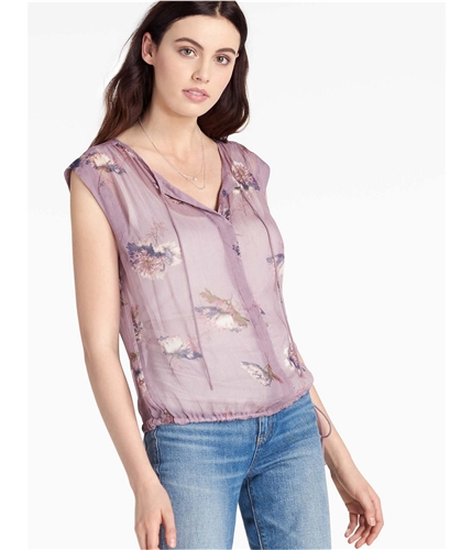 Buy a Lucky Brand Womens Drawstring Peasant Blouse
