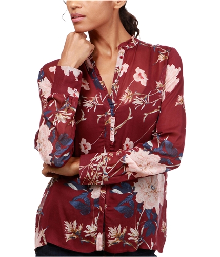 Lucky Brand Womens Ruffled Floral-Print Button Up Shirt rdm610 XS