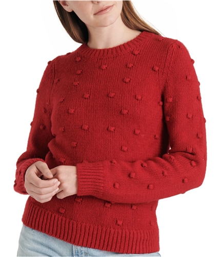 Lucky Brand Womens Long-Sleeve Pullover Sweater red M
