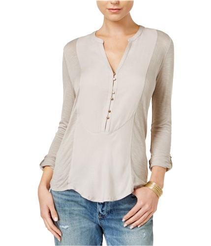 Lucky Brand Womens Roll-Tab Knit Blouse 0eo M