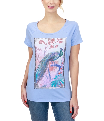 Lucky Brand Womens Peacock Graphic T-Shirt 4cf XS