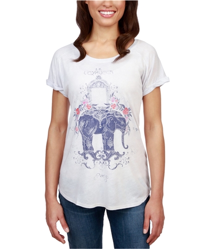 Lucky Brand Womens Elephant Graphic T-Shirt 1gm S