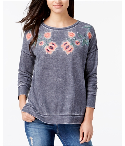 Lucky Brand Womens Embroidered Sweatshirt 4nl XS