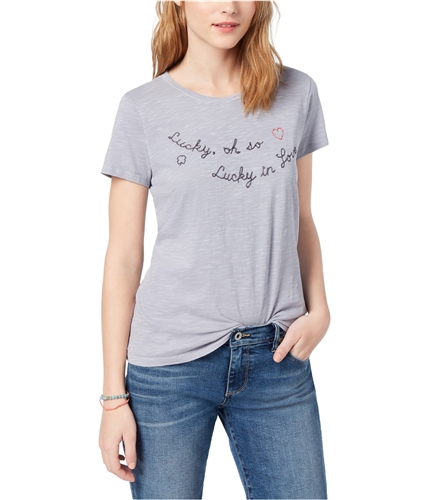 Lucky Brand Womens Lucky in Love Heart Graphic T-Shirt 055 XS