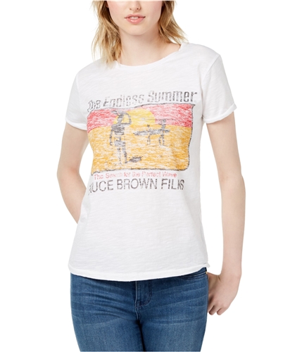 Lucky Brand Womens Endless Summer Bruce Brown Graphic T-Shirt 110 L