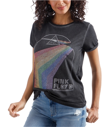 Lucky Brand Womens Pink Floyd Distressed Graphic T-Shirt 001 XS