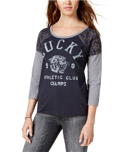 Lucky Brand Womens Tiger Graphic T-Shirt 400 XS