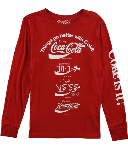 Lucky Brand Womens Coca Cola Language Graphic T-Shirt red XS