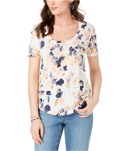 Lucky Brand Womens Floral Graphic T-Shirt multicolor S