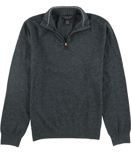 The Men's Store Mens Half-Zip Pullover Sweater blue L