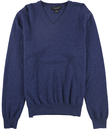The Men's Store Mens Cashmere V-Neck Pullover Sweater darkblue XL