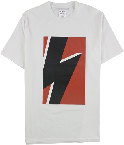Neil Barrett Mens Pop Thunderbolt Graphic T-Shirt white XL