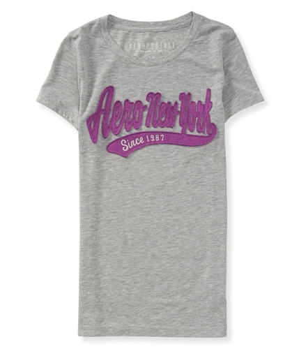 Aeropostale Womens New York Script Embellished T-Shirt 052 M