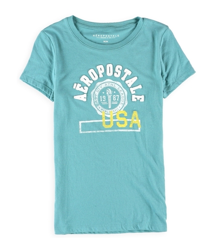 Aeropostale Womens East Div. Athl. League Embellished T-Shirt 473 XS