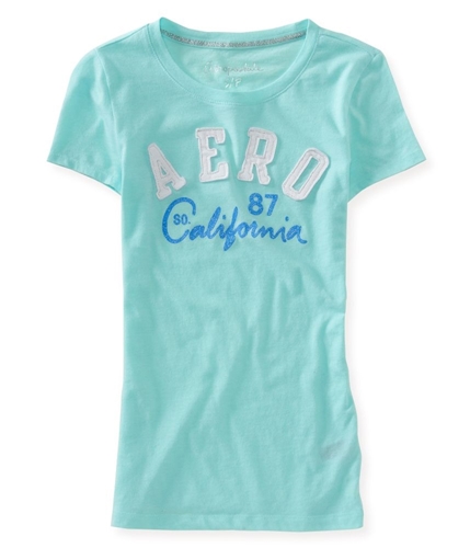 Aeropostale Womens Glitter Aero California Embellished T-Shirt 497 L